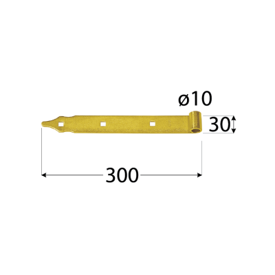 ZP 300 d 10  Závěs pásový 300×3,0 d 10 mm