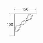 WPRP 150 konzole se splétanou vzpěrou 150x150 bílá 4