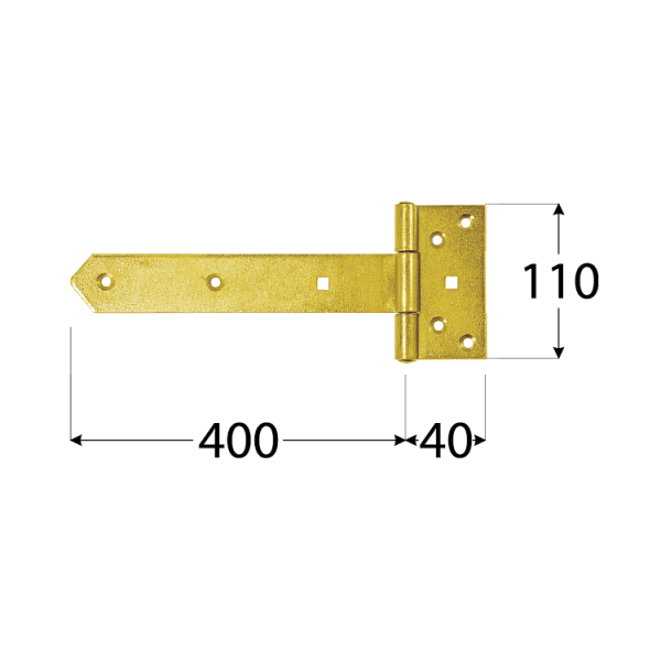 ZBW 400 Závěs brankový 400x65x110x40x4,0 mm-výprodej 1
