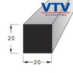 Lišta dřevěná H 2020 BK 900mm 1