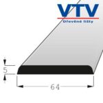 Lišta dřevěná K 6405 2,4m c.120 2