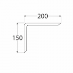 WDG 200 konzole 150x200 překližka ohýbaná, buk 4