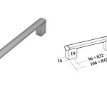 Uchytka T78 AKCE 532mm AL tmavý Doprodej 1