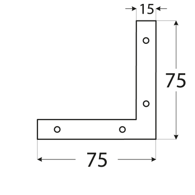 NA75 – rohovnik 75x75x12x2,0 mm