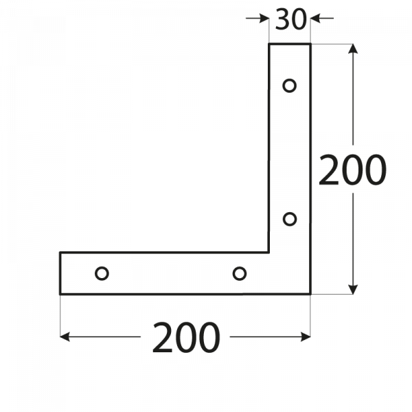NA2 - rohovnik 200x200x30x3,0 mm 1