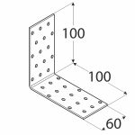 KM11 - úhelník montážní 100x100x60x2,0 mm 3