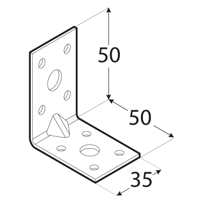 KPL 5 – úhelník s prolisem 50x50x35x2,0 mm