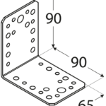 KL4 - úhelník spojovací 90x90x65x2,5 mm 3 KL4 - úhelník spojovací 90x90x65x2,5 mm 3