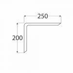 WDG 250 konzole 200x250 překližka ohýbaná, buk 4