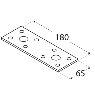 LP5 – spojka plochá 180x65x2,5 mm