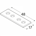 LW50 - spojka úzká 48x17x1,5 mm 1