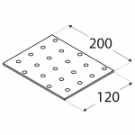PP18 - destička perforovaná 200x120x2,0 mm 1