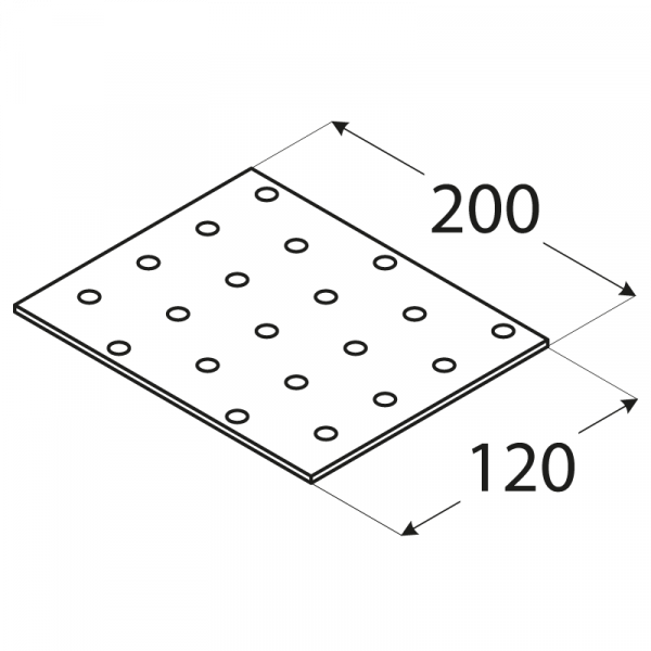 PP18 - destička perforovaná 200x120x2,0 mm 1
