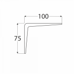 WS 100 konzole stavební bílá 75x100 2