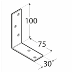 KB1 - úhelník trámový 100x75x30x3,0 mm 2