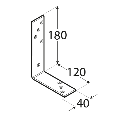 KB3 – úhelník trámový 180x120x40x5,0 mm