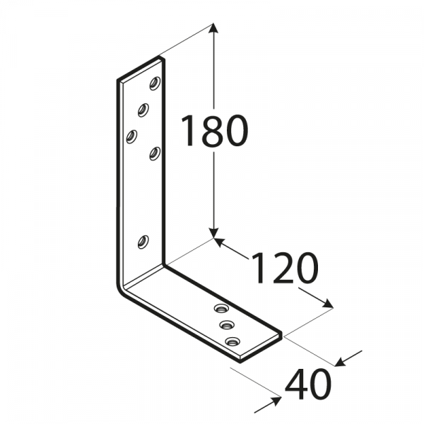 KB3 - úhelník trámový 180x120x40x5,0 mm 1