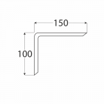 WDG 150 konzole 100x150 překližka ohýbaná, buk 3