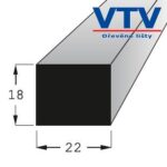 Lišta dřevěná H 2218 2,4m nast. c.106 5