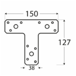 KT2 - spojka typu "T" 150x125x35x2,5 mm 3