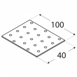 PP2 - destička perforovaná 100x40x2,0 mm 1
