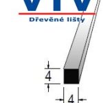 Lišta dřevěná H 0404 1000mm 1 Lišta dřevěná H 0404 1000mm 1