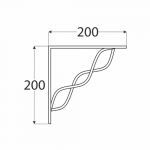 WPRP 200 konzole se splétanou vzpěrou 200x200 černá 4