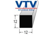 Lišta dřevěná H 1212 BK 900mm 3 Lišta dřevěná H 1212 BK 900mm 3