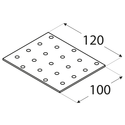 PP31 – destička perforovaná 100x120x2,0 mm