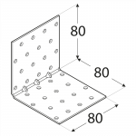 KMP 9 - úhelník montážní s prolisem 80x80x80x1,5 mm 3