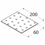 PP7 - destička perforovaná 200x60x2,0 mm 1
