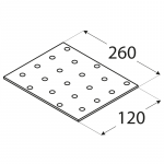 PP20 - destička perforovaná 260x120x2,0 mm 1