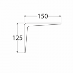 WS 150 konzole stavební bílá 125x150 2