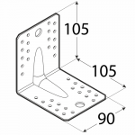 KP2 - úhelník s prolisem 105x105x90x2,5 mm 3