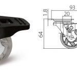Kolečko Shift transp. s brzdou, pr.50mm, 30kg 1