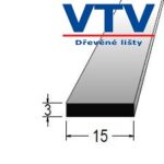 Lišta dřevěná H 1503 1000mm 1 Lišta dřevěná H 1503 1000mm 1