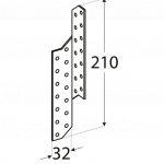 LK3 - krokvová spojka levá 32x210x2,0 mm 2