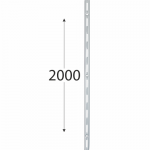 WLS 2000s nosná konzolová lišta jednoduchá 2000 mm šedá 5