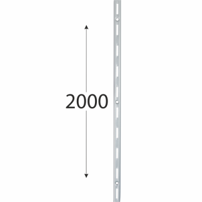 WLS 2000s nosná konzolová lišta jednoduchá 2000 mm šedá
