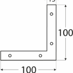 NA100 - rohovnik 100x100x15x2,0 mm 1