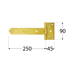 ZB 250 Závěs brankový 250x45x90x35x3,0 mm 7