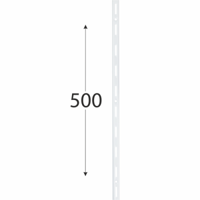 WLS 500b nosná konzolová lišta jednoduchá 500 mm bílá