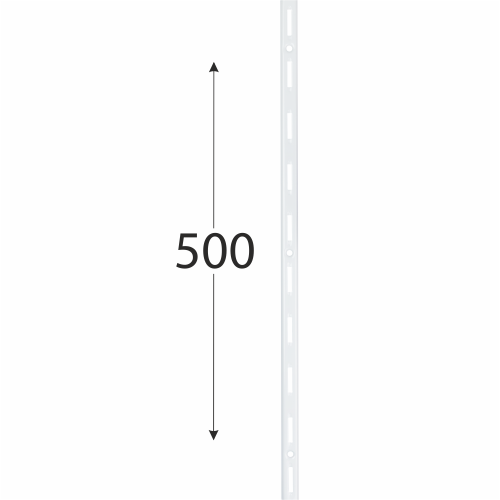 WLS 500b nosná konzolová lišta jednoduchá 500 mm bílá 1