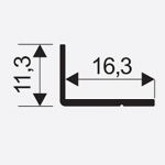 Uhelnik Mini 11*17mm stř. 00103 2,35m 2