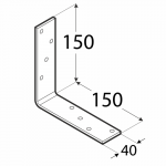 KB4 - úhelník trámový 150x150x40x5,0 mm 3