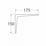 WS 175 BR konzole stavební hnědá 150x175 3