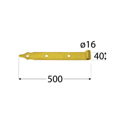 ZP 500 d 16  Závěs pásový 500×40/5,0 d 16 mm