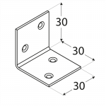 KSO 1 - úhelník široký (zinc coated) 30x30x30x1,5 mm 2