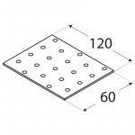 PP29 - destička perforovaná 60x120x2,0 mm 1