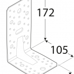 KP6 - úhelník s prolisem 172x105x90x3 mm 1